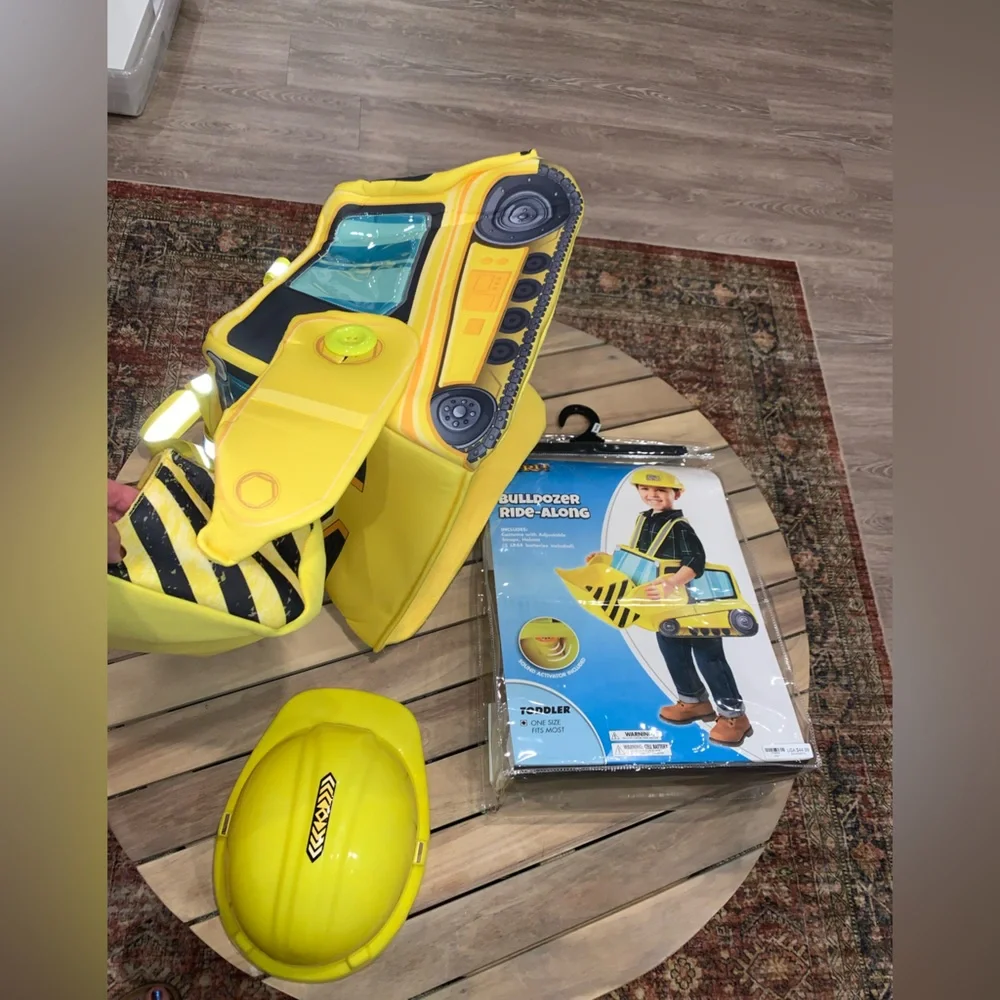 Yellow Bulldozer Kids Costume W/ Sound!